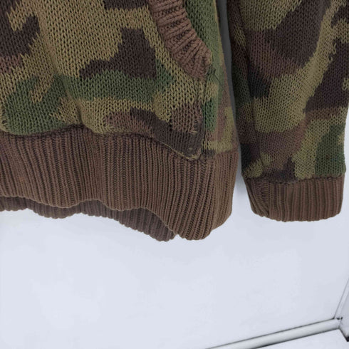 シックスティエイトアンドブラザーズ 68&BROTHERS 迷彩柄 L/S ニット フーディ パーカー メンズ import:S